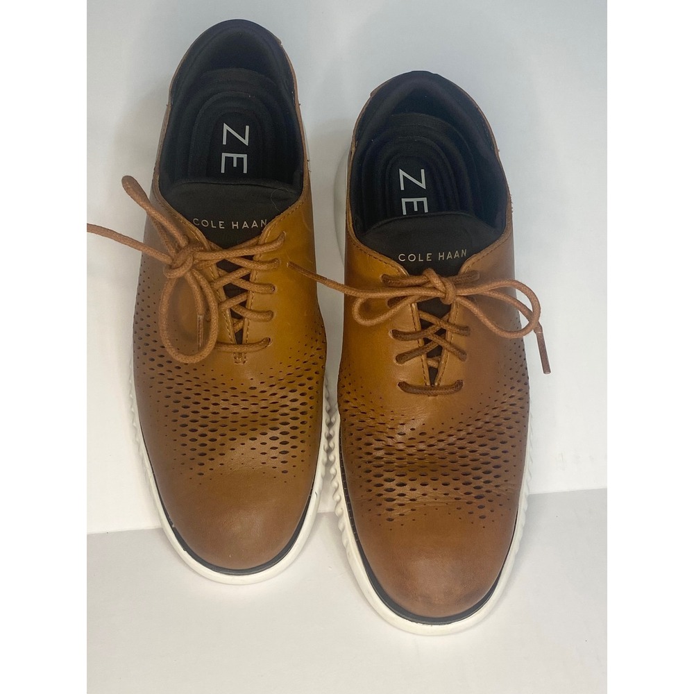 Cole Haan Zerogrand Stitchlite Oxford British Tan Leather Shoes C27879 Mens 7M